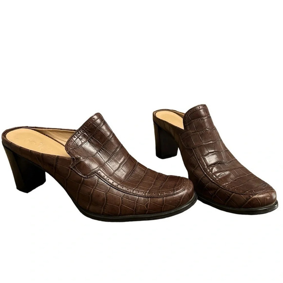 Franco sarto leather heeled mules - Picture 2 of 5